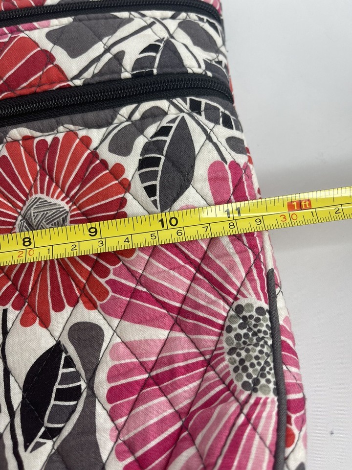 Vera Bradley Double Zip Purse Shoulder Bag Retired Cheery Blossoms 2014