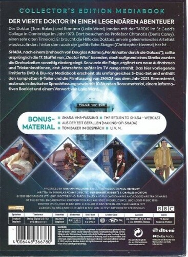 Doctor Who - Der Vierte Doktor - Shada - Mediabook Edition - BluRay - Neu / OVP - Bild 2 von 2