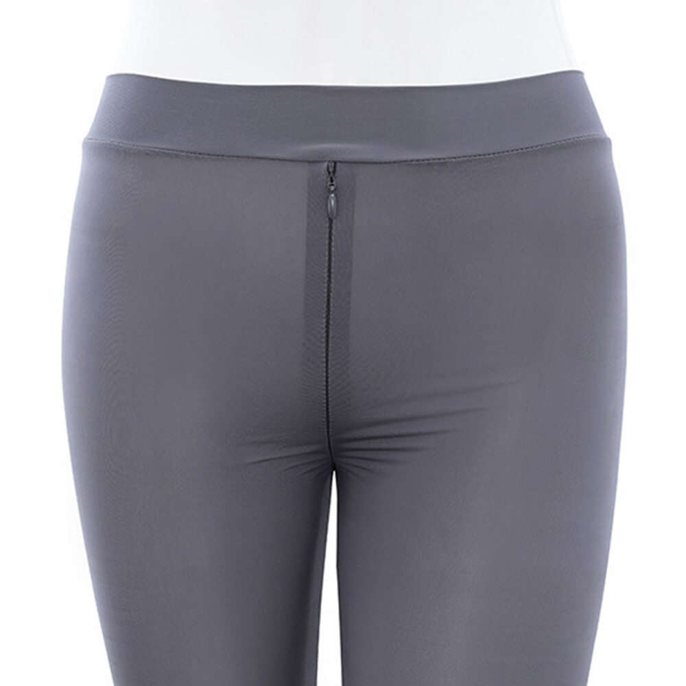 Women Zipper Yoga Pants Open Crotch Sexy Leggings Hotpants Fitness