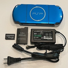 VIBRANT BLUE PSP 3000 System w/ Charger, Battery, 64gb Memory Card Bundle Import