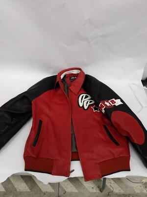 Pelle Pelle Soda Club Red and Black Leather Jacket, XL (DD)