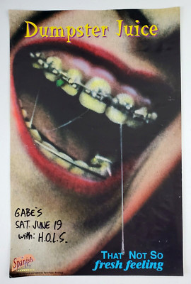 1993 Dumpster Juice Band Fresh HOLS Gabe's Iowa City IA Gig Concert Vtg Poster