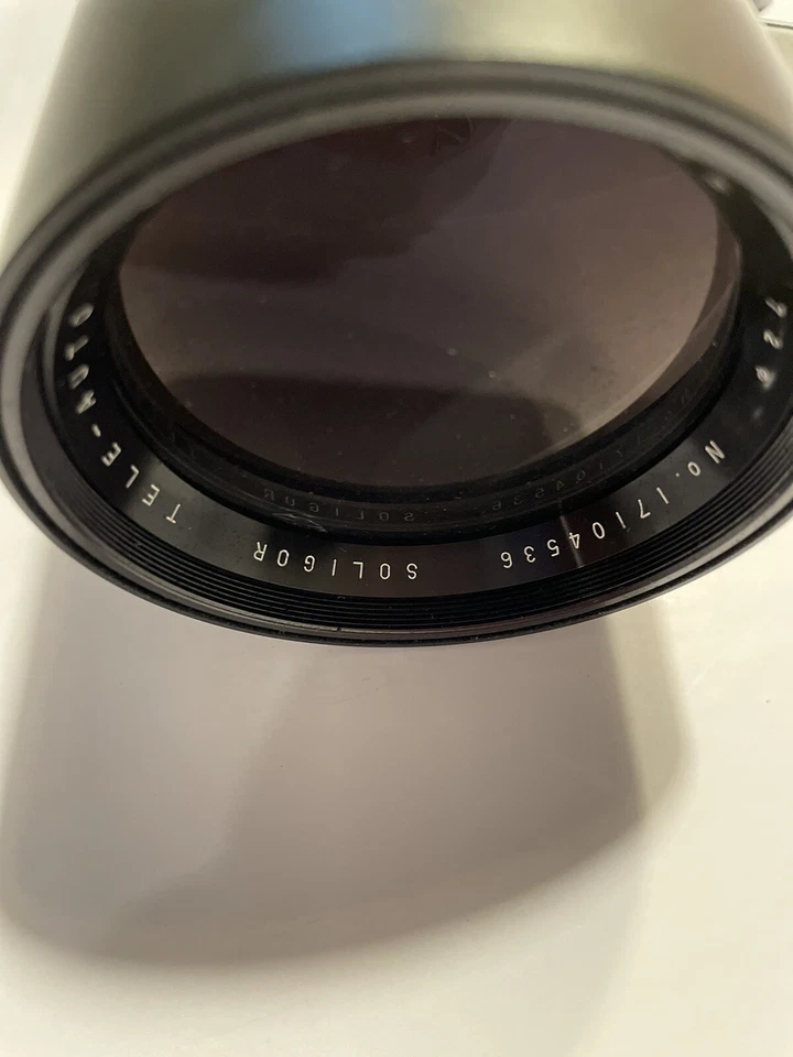 Lente Soligor Tele-auto 1:6,3 400 mm con estuche y cubiertas de lentes ambos extremos vintage Foto 3 de 4