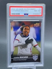 2022 UD Game Dated #7 CATARINA MACARIO USWNT RC NM-MT PSA 8