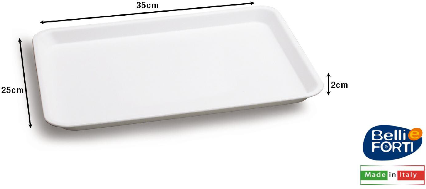 Belli E Forti Vassoio Vaschetta Catering cm 35x25x2h Bianco L0057