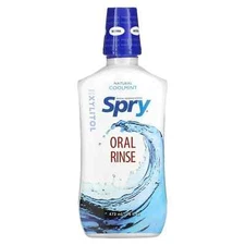 Spry Xylitol Oral Rinse, Cool Mint - 16 fl oz (Pack of 2)