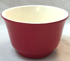 Haeger Red and White Pottery Deep Bowl Planter 3833 USA