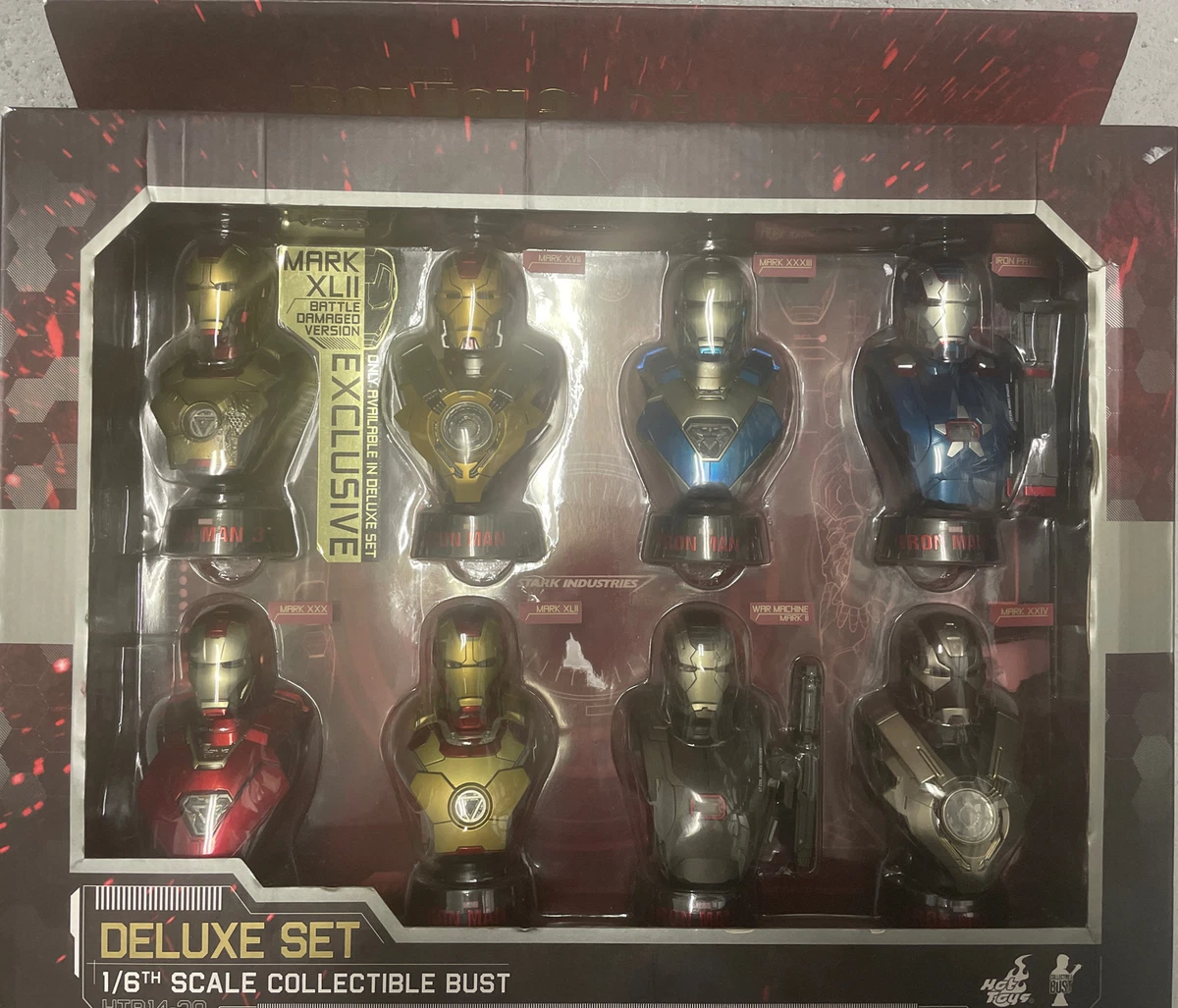 1/6 Iron Man Iron Man 3 Deluxe Set of 8 Collectible Bust Hot Toys