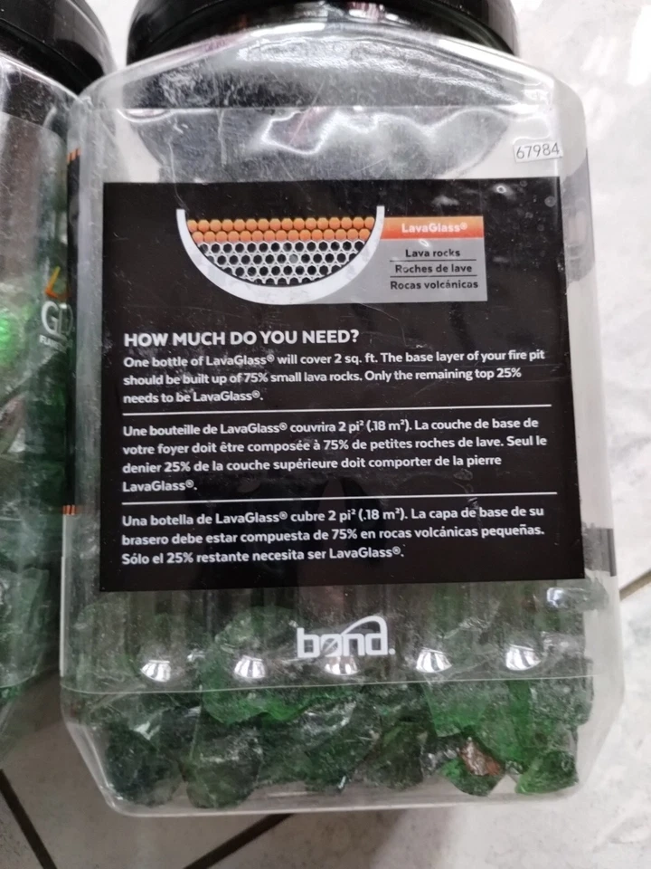 Vidrio de fuego Bond Lavaglass piedra lunar eclipse reflectante color negro 10 libras Foto 3 de 4