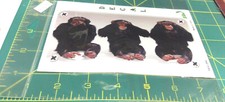 NEW ! 3 Monkeys Speak No Evil - See No Evil - Hear No Evil Decal - Made in USA