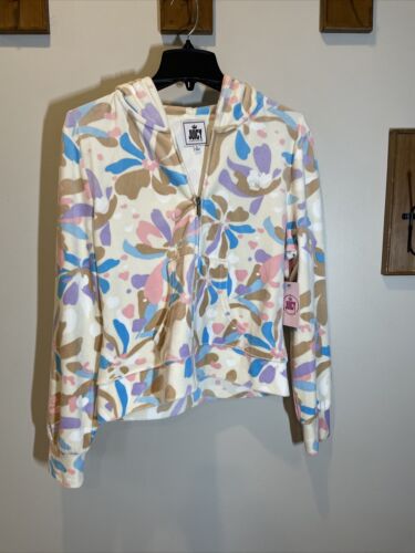 Juicy Contour Velour Lounge Tracksuit Set Firework Floral Pebble - Picture 5 of 12