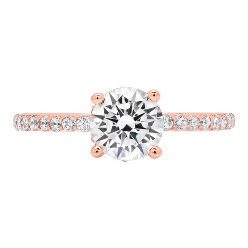 Ring 1,54 ct Rundschliff Verlobung Braut Hochzeit Versprechen 14 kt Rotgold massiv - Bild 10 von 11