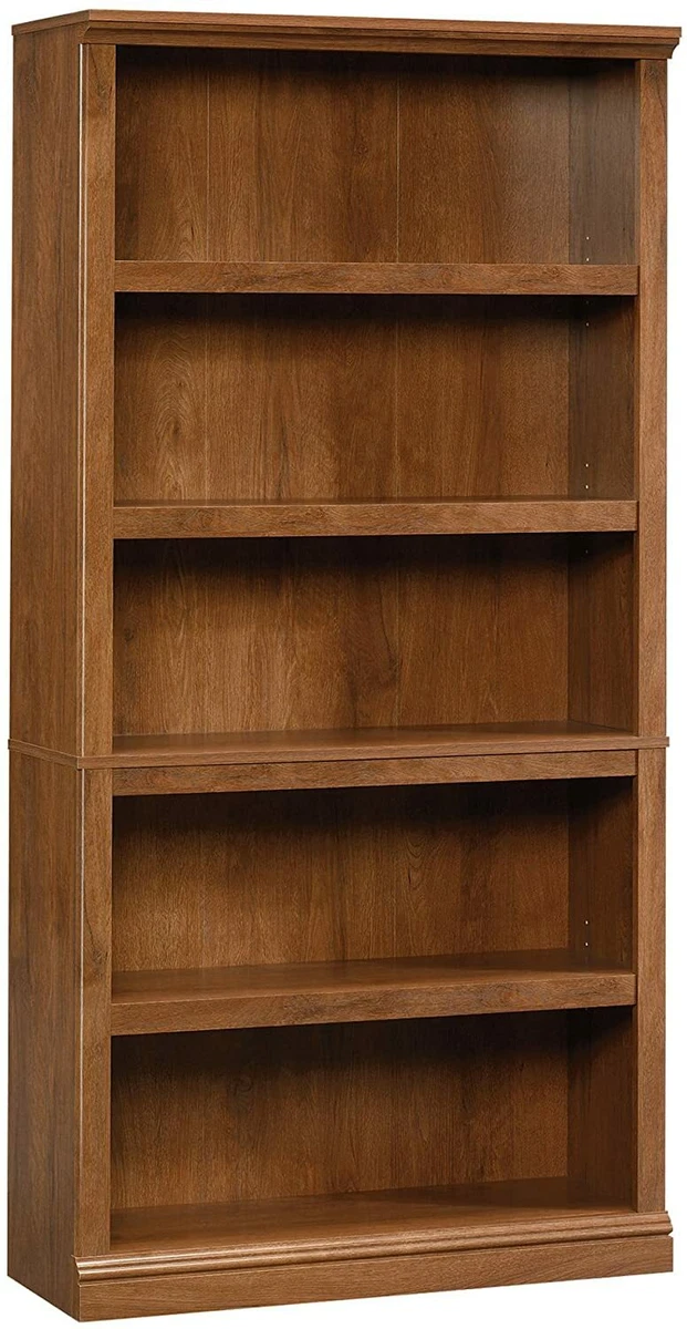 5 shelf wood bookcase outlet