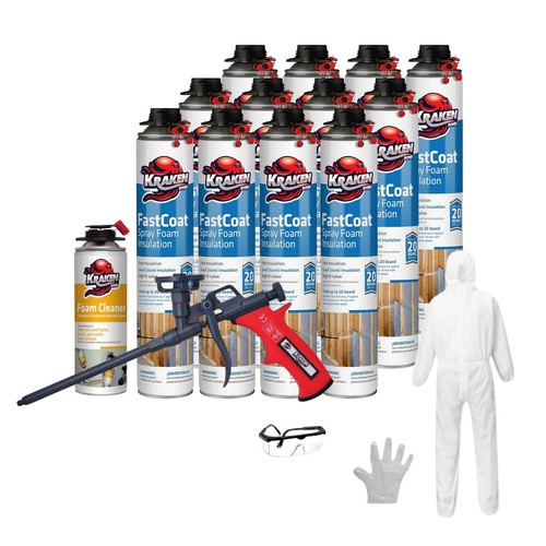Kraken Bond Fastcoat Spray Foam Insulation Kit (12x27.1 oz.) Closed