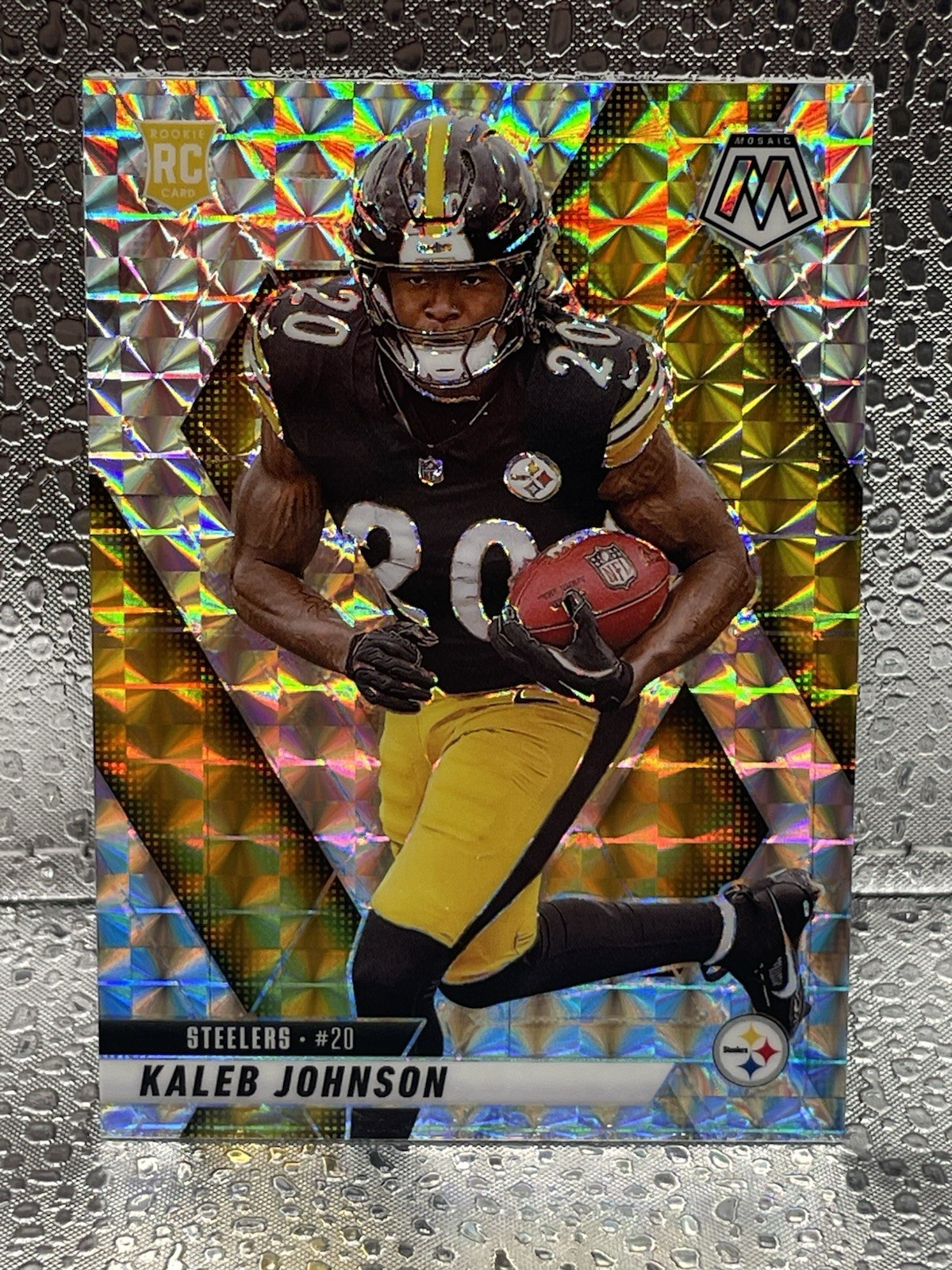 2025 Panini Mosaic- Kaleb Johnson Rookie Silver Mosaic #315 (RC)