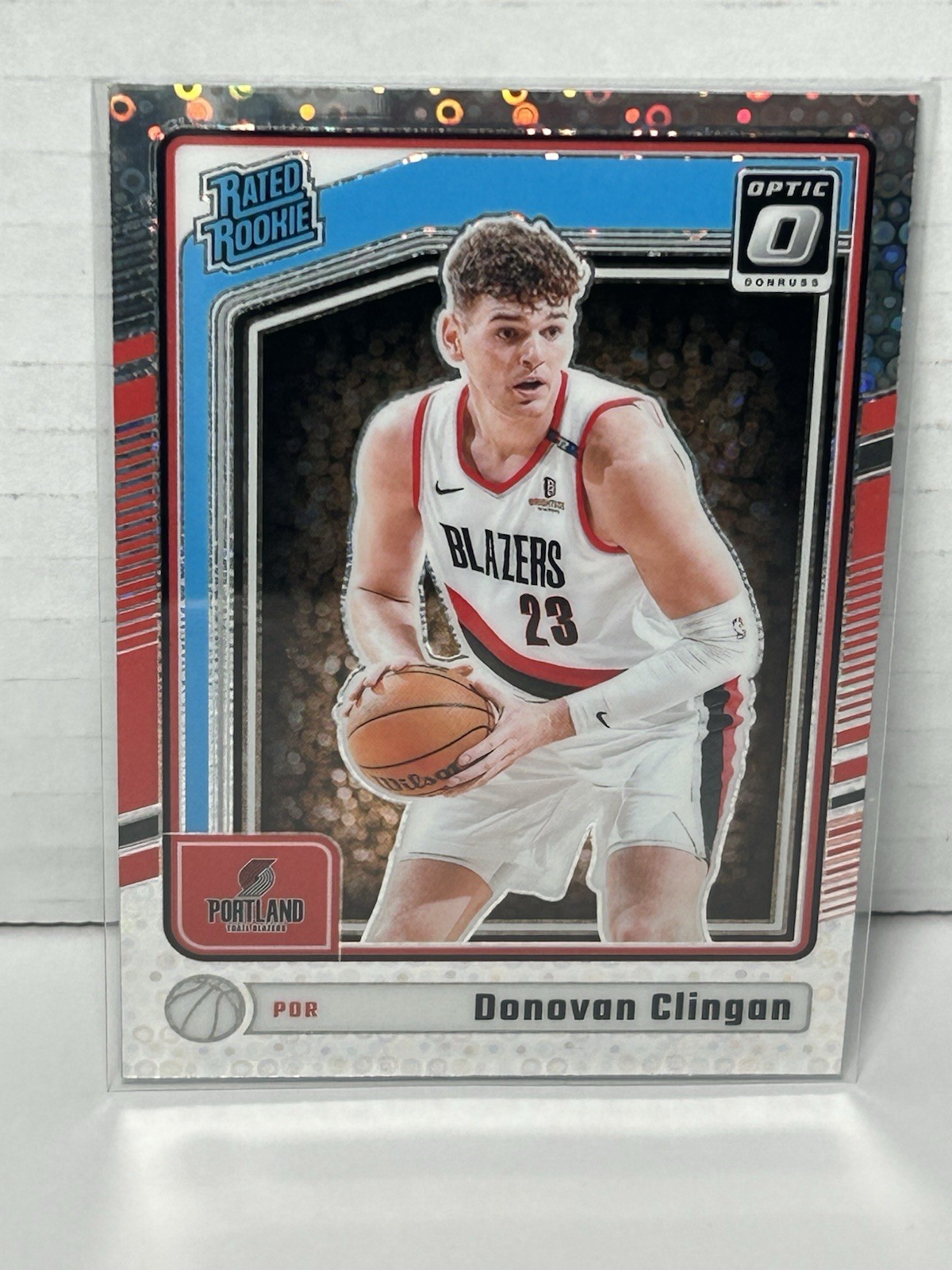 Donovan Clingan FAST BREAK HOLO PRIZM RC 2024-25 Donruss Optic Rated Rookie #272