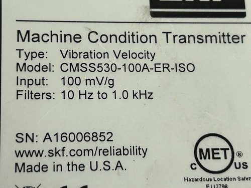 SKF CMSS530-100A-ER-iSO Machine Condition Transmitter MCT - Picture 4 of 8