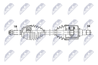Nty NPW-MS-116 Antriebswelle Vorne Links FüR Mitsubishi