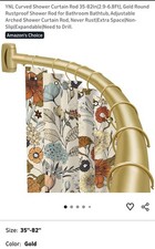 YNL Curved Shower Curtain Rod 35-82In(2.9-6.8...
