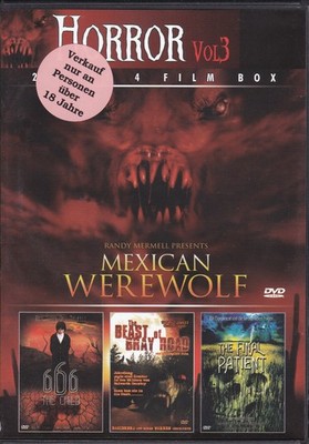 Horror Vol.3--DVD--4 Filme auf 2 DVD's--Mexican Werewolf--The Final Patient