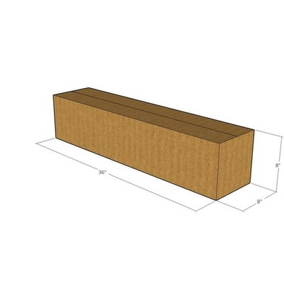 36x8x8  Long Corrugated Shipping Boxes 32 ECT Single-Wall, 5/Pack