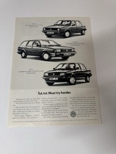 Original 1990 Mk2 VW Golf Passat Estate Jetta Magazine Advert Poster Retro Rare.