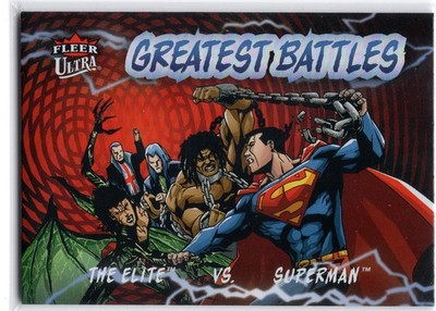 2026 FLEER ULTRA SUPERMAN GREATEST BATTLES #GB3 THE ELITE VS SUPERMAN