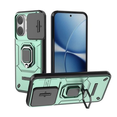 For XiaoMi Poco X8 Pro Max, Hybrid Armor Magnetic Slide Camera Cover Stand Case