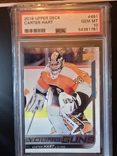 2018-19 Upper Deck - Young Guns Carter Hart #491 (RC) PSA 10