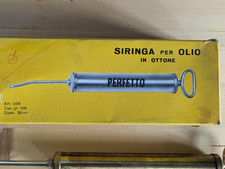SIRINGA PER OLIO POMPA MANUALE ASPIRAZIONE OTTONE 100gr PERFETTO