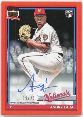 2026 Topps Series Two Andry Lara (RC) Auto /25 Orange AUTO ON CARD #91A-AND