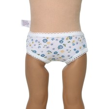 Light Blue Floral Panties with Lace 18" Doll Clothes Fits American Girl Doll