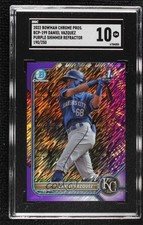 2022 Bowman Chrome Prospects Purple Shimmer Refractor Daniel Vazquez SGC 10 02d2