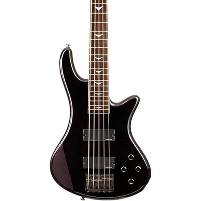 Schecter Guitar Research Stiletto Extreme5 5String Bass Guitar SeeThru Black