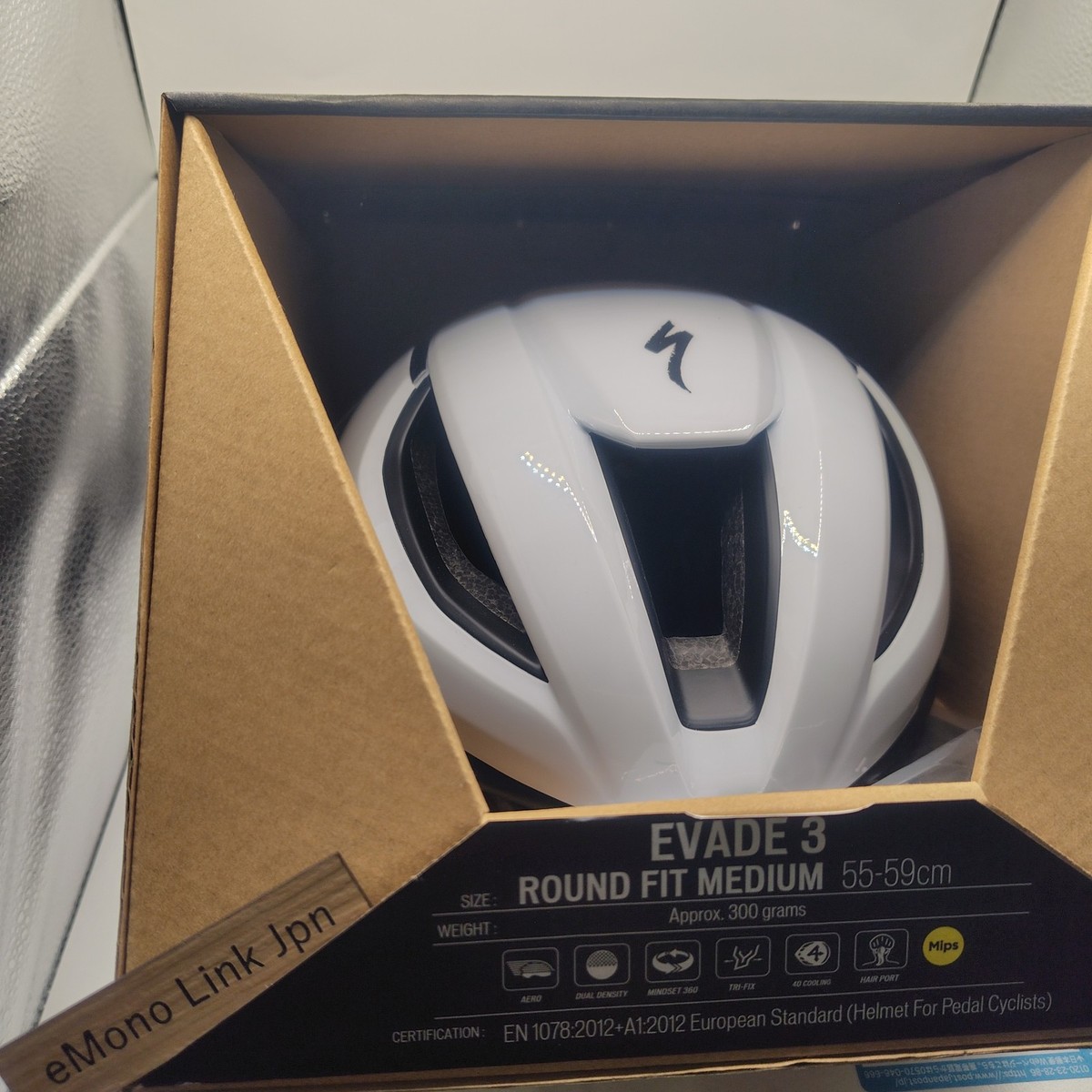 Specialized S-WORKS EVADE 3 White Black Road Bicycle Helmet M Size  lightweight
