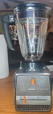 Vtg MCM Sunbeam Custom Deluxe CHROME BLENDER  Atomic Starburst Design Working