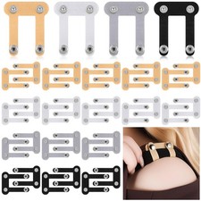 Sintege 40 Pcs Bra Strap Holders for One Size, Black, White, Gray, Skin Color