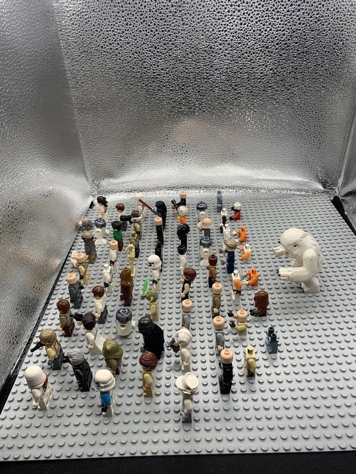 LEGO Star Wars Minifigure Lot 60+ Figures Wampa Bigfig R2-D2 BB-8 Weapons Vader - Image 3 of 4