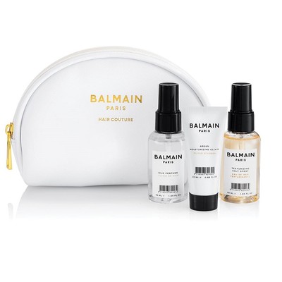 8719638149372 Balmain Cosmetic Styling Bag zestaw Silk Perfume 50ml + Argan Mois