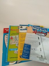 Grade 3 Reading, Writing, Math Practice School Workbooks 4 Book Set Unused