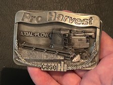 Vtg CASE IH Pro Harvest 1680 Axial-Flow combine pewter belt buckle