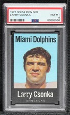 1972 NFLPA Fabric Cards Larry Csonka PSA 8 HOF 8d2