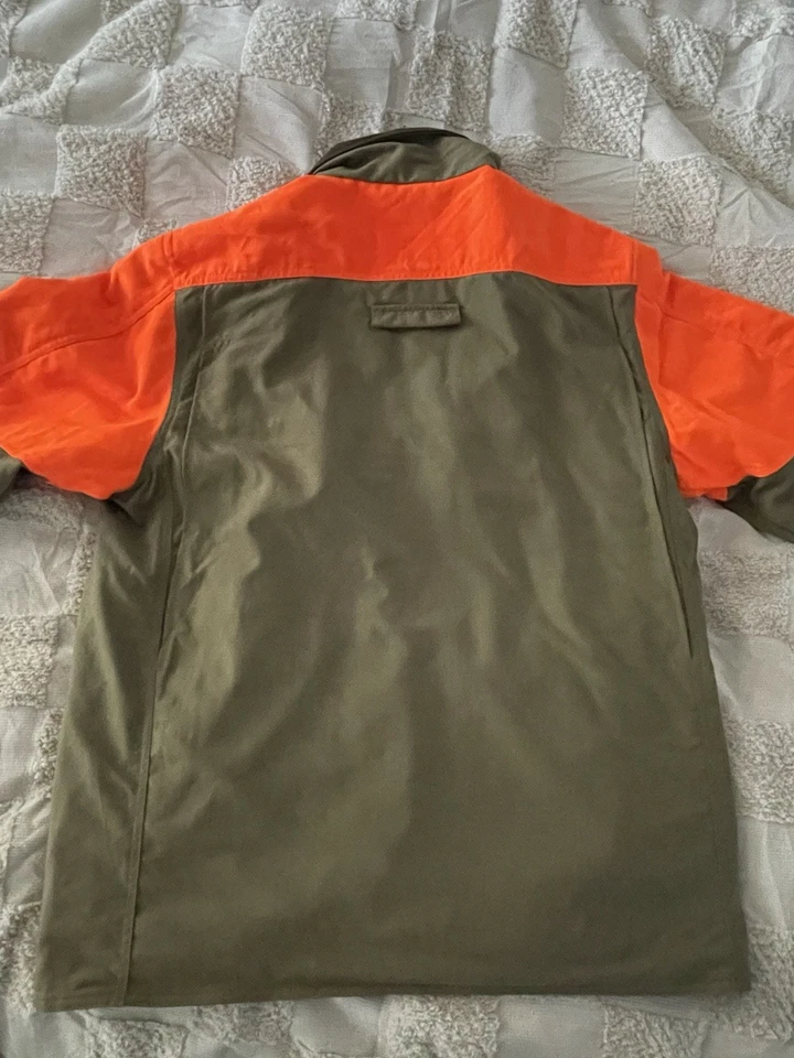 LL Bean Hunting Jacket Large Cargo Pocket Blaze Orange - Excellent Size Medium - Image 4 of 4