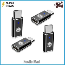 【Apple MFi Certified】Lightning to USB-C Adapter, 4Pack Type-C, Black  Free US