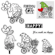 Love Dwarf Love Words Transparent Rubber Stamps with Sentiment for Card