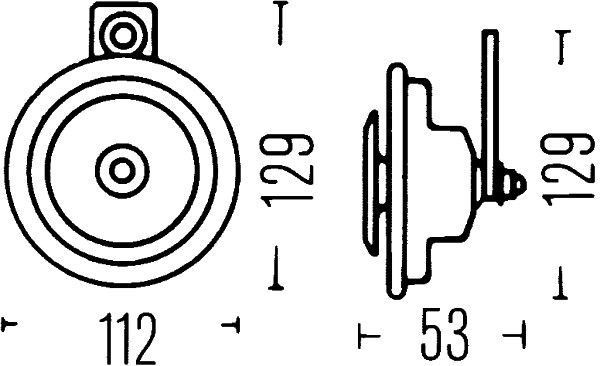HELLA 3BA 002 768-551 SIGNAL HORN