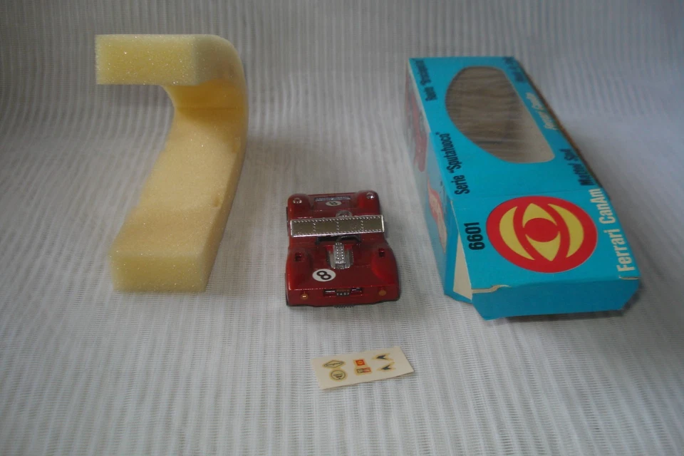 MEBETOYS BRUCIAPISTA MATTEL 6601 :  Ferrari CanAm #8 rouge - boîte d'origine - Photo 3/4