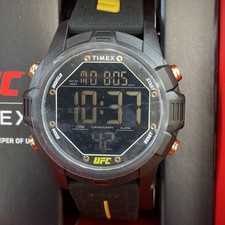 Timex TW2V97900 Men's UFC Brawler Digital Watch BlackSilicone Strap Yellow Theme