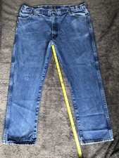 Wrangler Men's Cowboy Cut 13MWZ Blue Denim Jeans Size 42x30