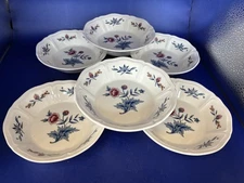 Six Wedgwood Williamsburg Potpourri Fruit Berry Dessert Bowls